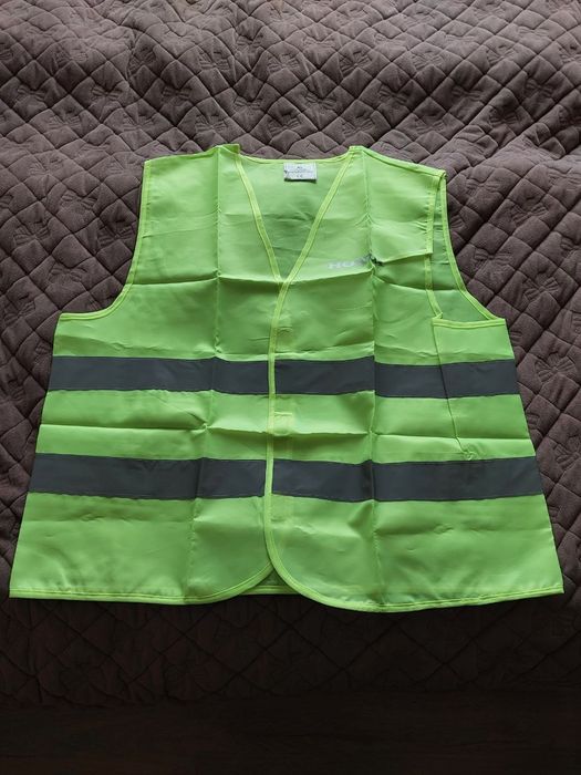 Яскравий світловідбиваючий сигнальний жилет XL