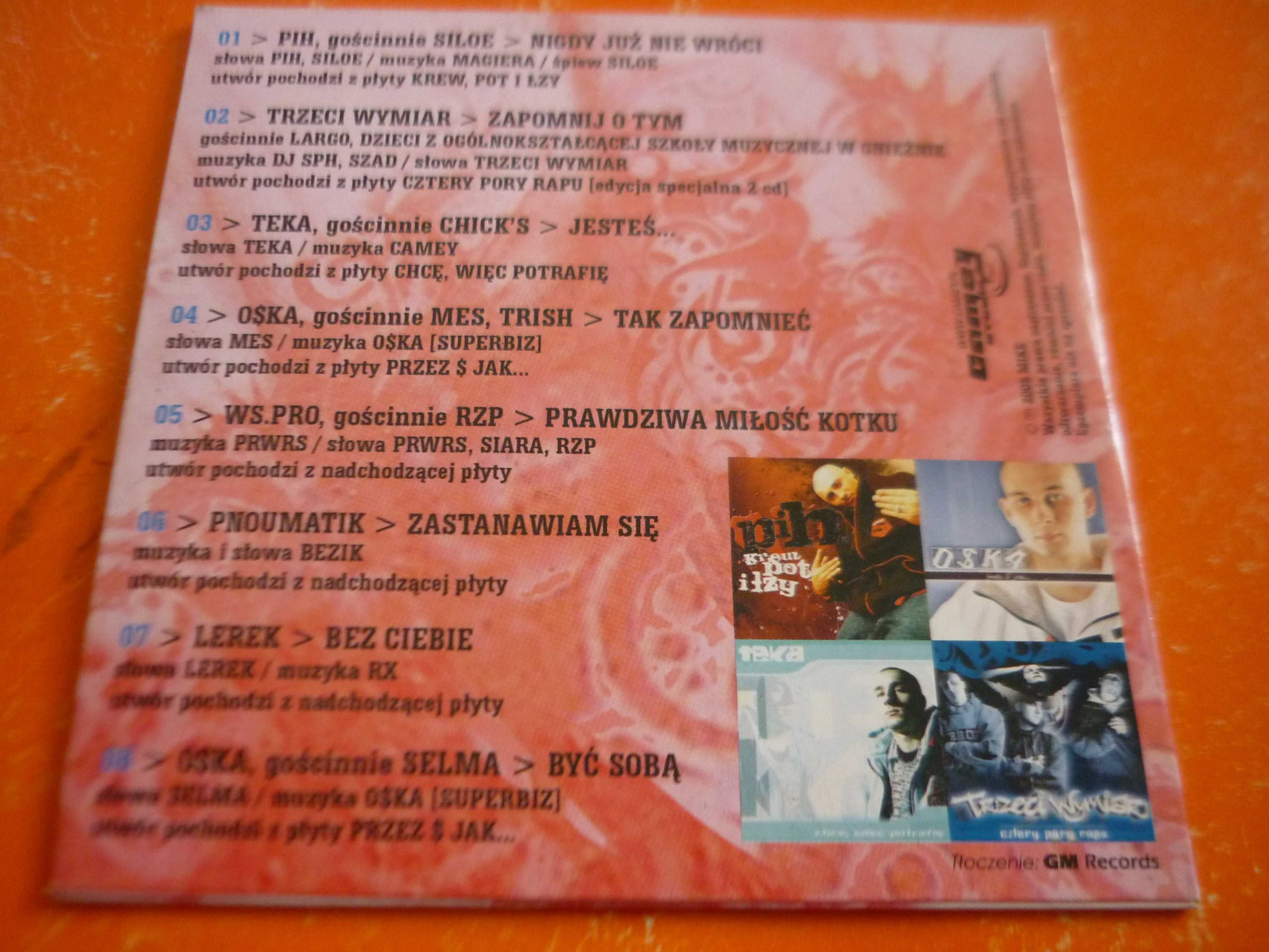 Płyta CD Hiphopowe walentynki PIH Teka Trzeci Wymiar OSKA Lerek WS.PRO