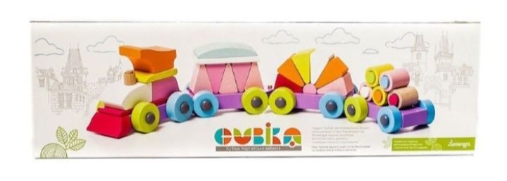 Конструктор дерев яний Cubika Поїзд LP-2. Деталей 35