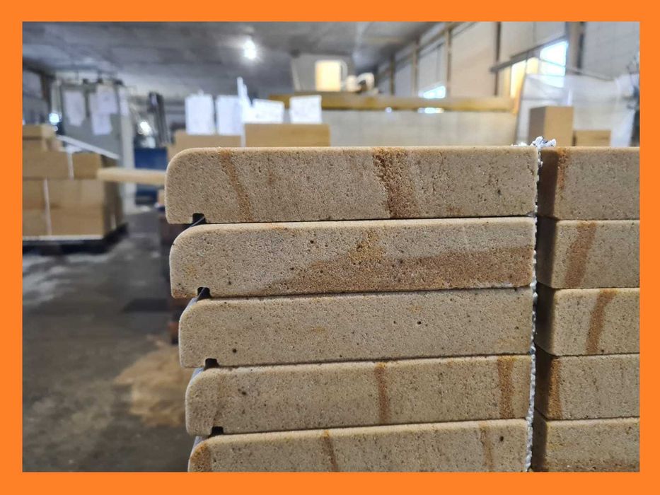 39. Parapet zewnętrzny z piaskowca P05 |100×20×4cm| ¼ wałek