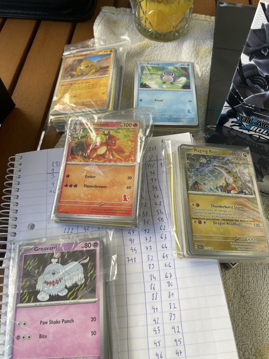 Cartas pokemon bulk ex, holo, reverse, raras, incomuns e comuns