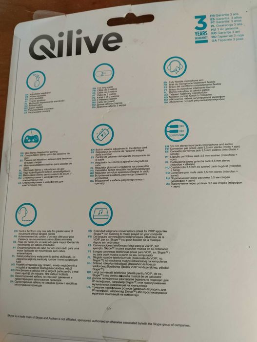 Słuchawki z mikrofonem Qilive