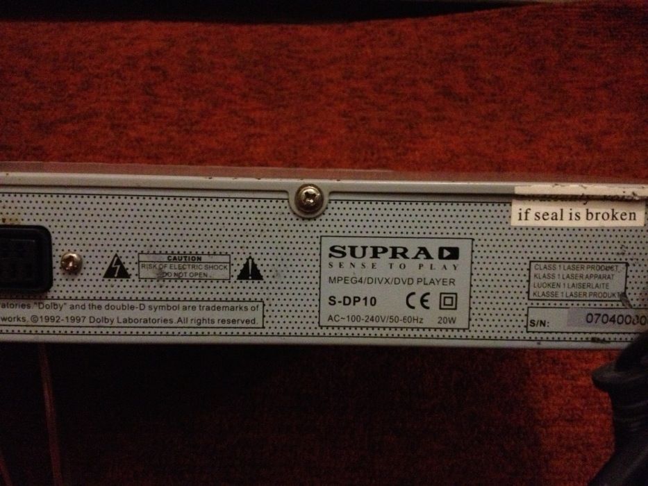 Плеер DVD SUPRA S-DP10 Продам