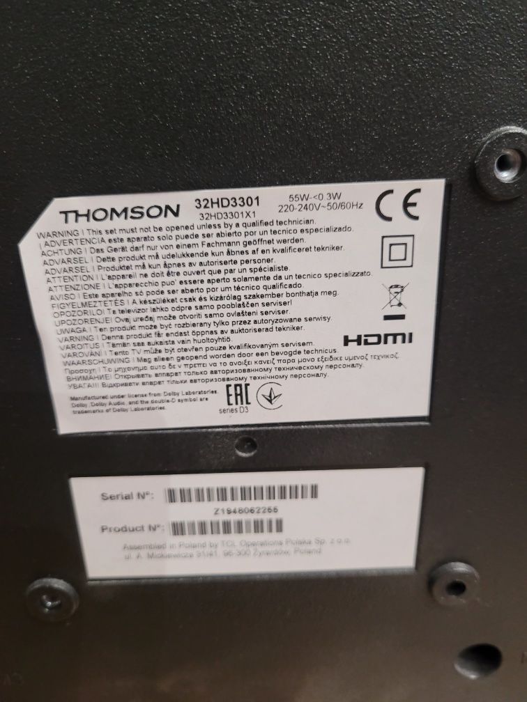 Telewizor LED Thomson 32 cale 32HD3301