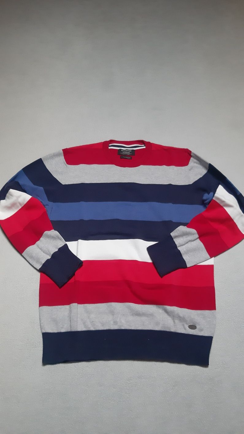 Sweter Reserved Diverse sweterki 100% bawełna rozm L stan bdb