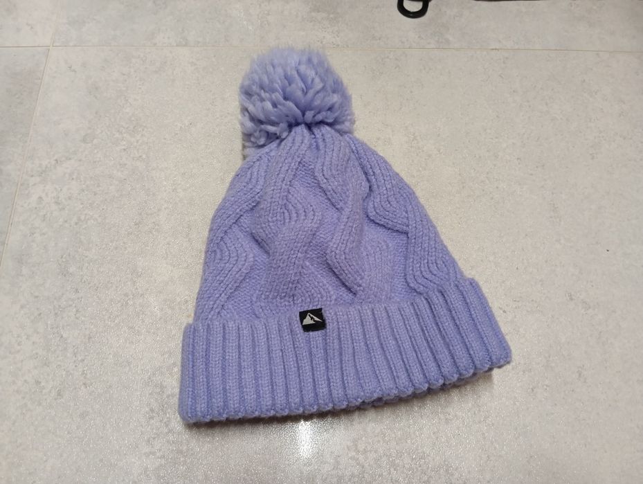 Piękna dziewczęca zimowa czapka C&A, z pomponem , 128-152