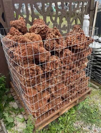 Czerwona Skała Wapień Koralowy Kamień Naturalny Akwarium Terrarium