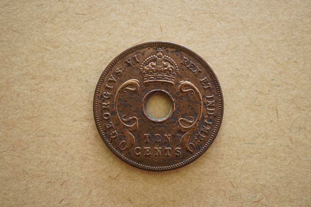 Lote 4 Moedas da África Oriental - George VI