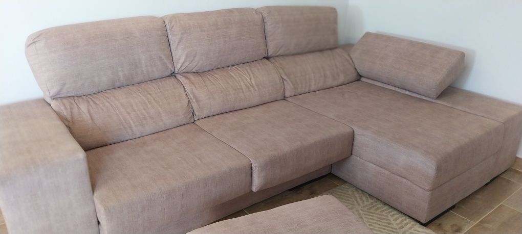 Sofá com Chaise Longue como NOVO