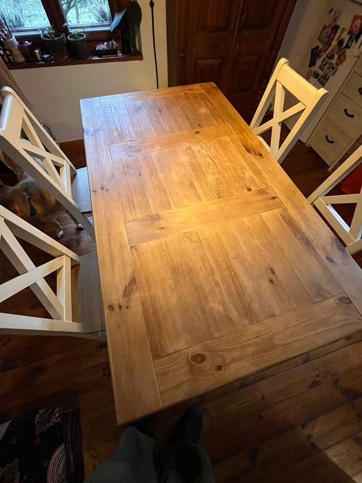 Stół drewniany + 4 krzesła