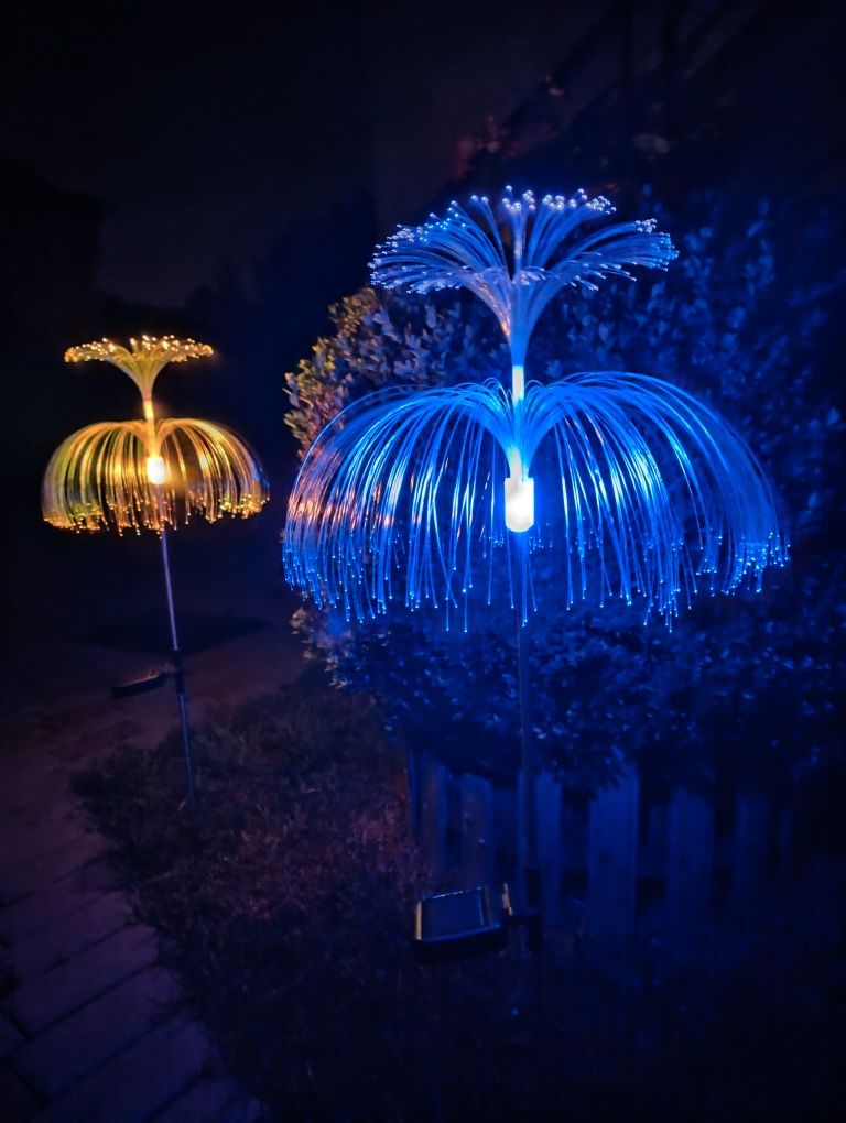 HIT NOWE Lampki Ogrodowe Solarne LED dwuwarstwowa meduza
