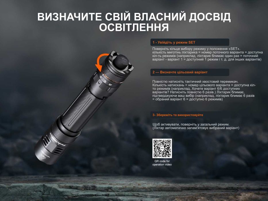 Fenix PD45R ACE Ліхтар Тактичний (3200 Люмен 410 М.) ГАРАНТІЯ 5 РОКІВ!