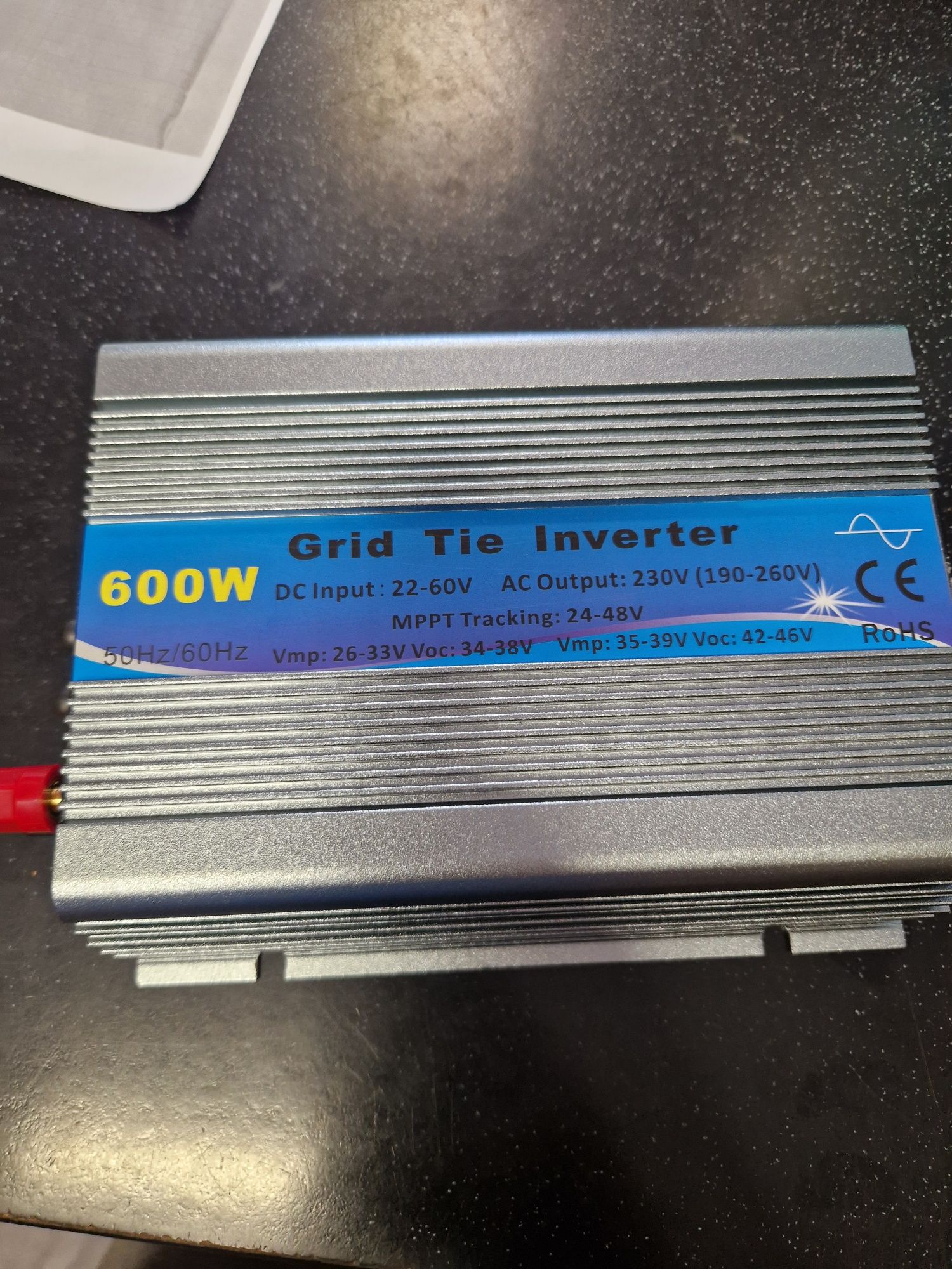 Solarny Inwerter Sieciowy 600W OnGrid 230V 22-60v pełny sinus 190-260v