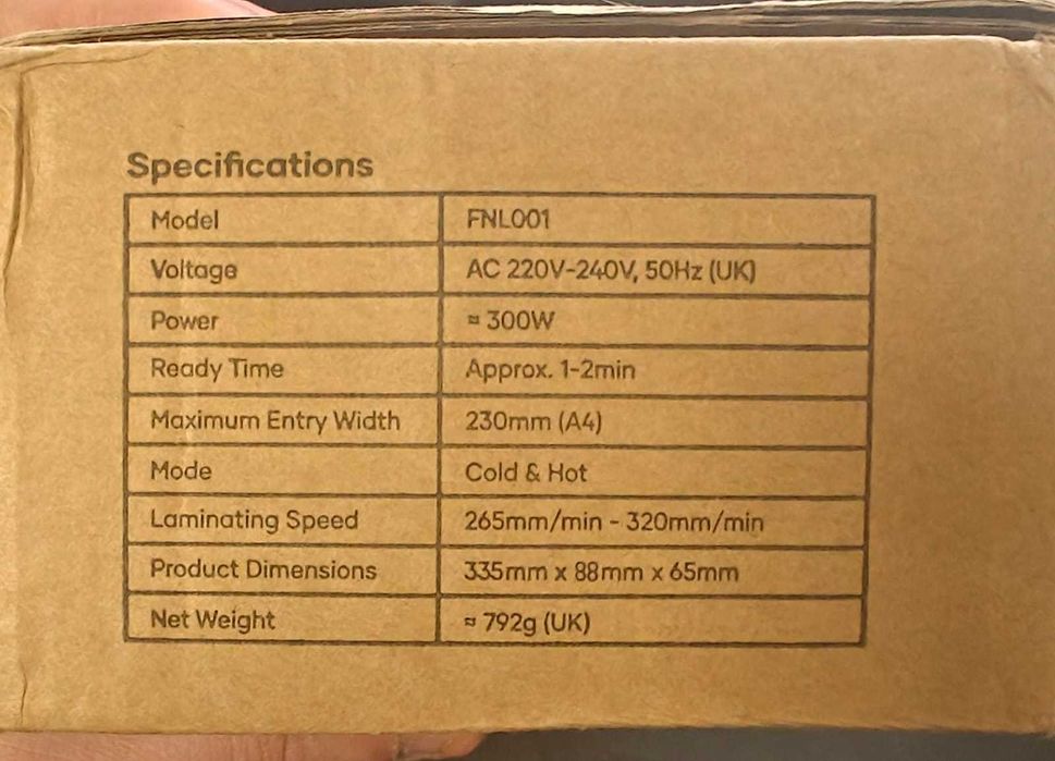 ламинатор офисный формата А4, горячий и холодный