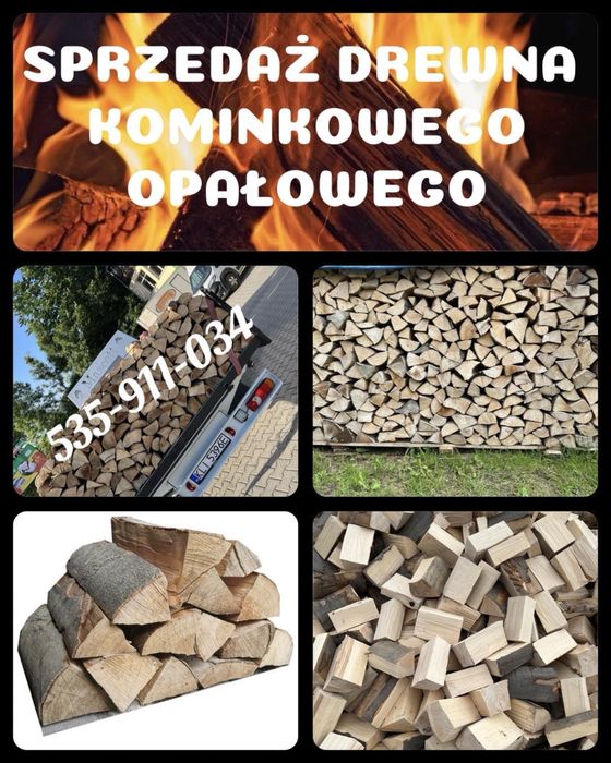 Drewno Kominkowe Opałowe BUK Transport  _SUCHE_