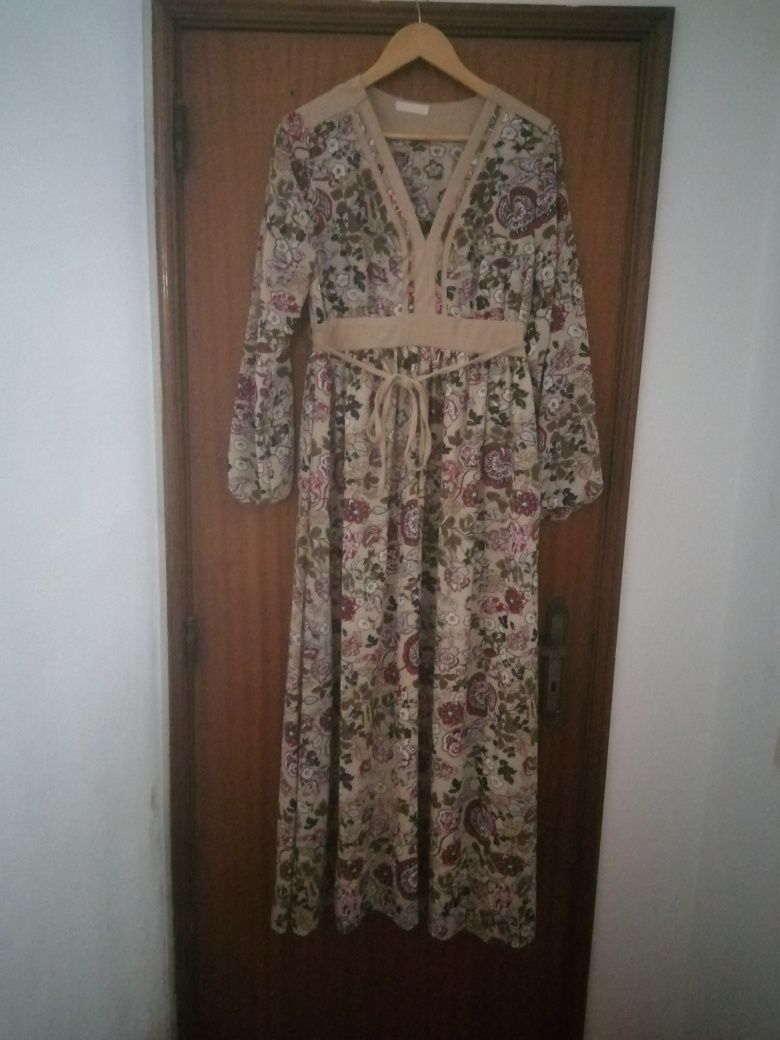 Vestidos de Outono e Inverno vintage tamanho único