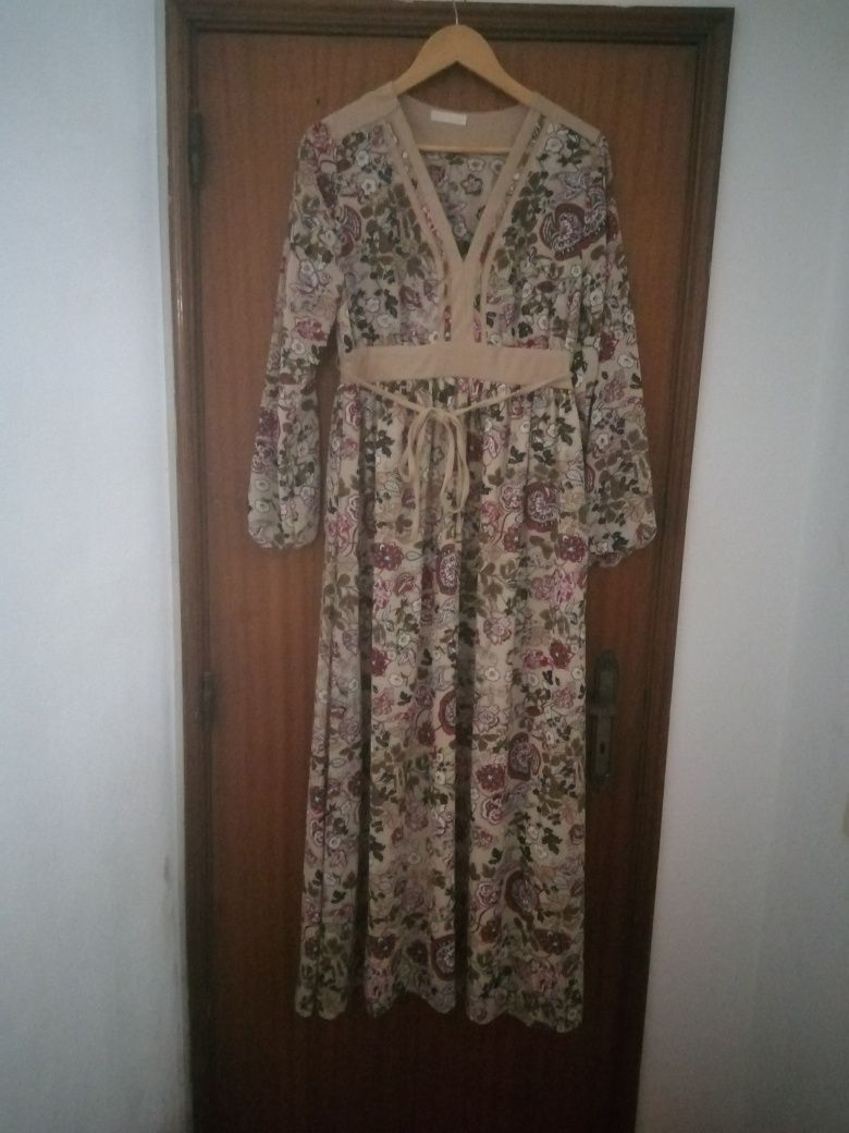 Vestidos de Outono e Inverno vintage tamanho único