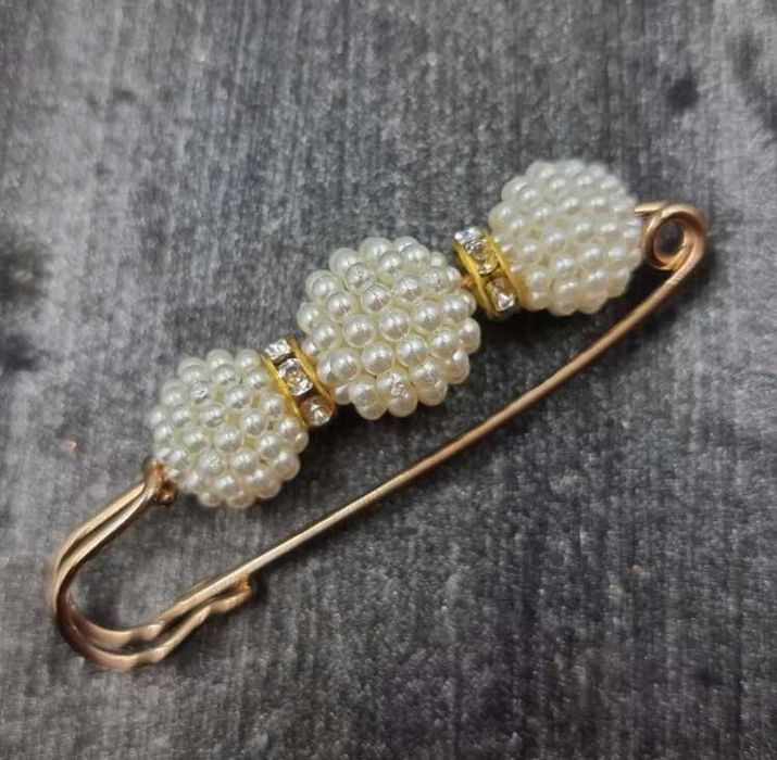 Broszka agrafka złota perła Elegancka kod A12