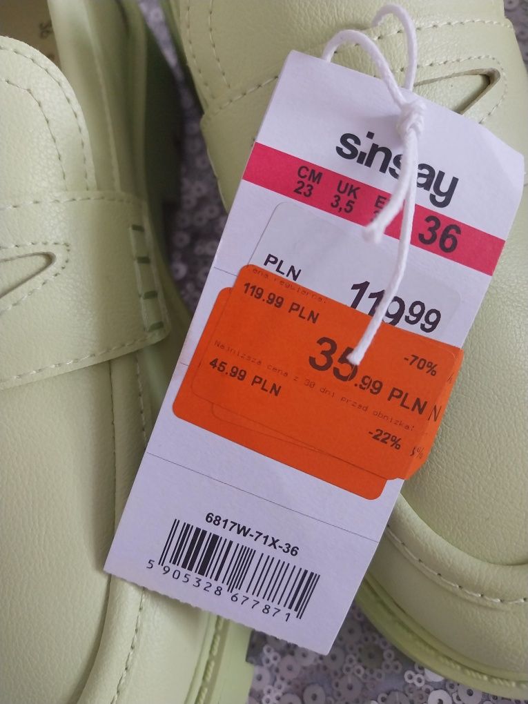 Buty mokasyny Sinsay rozmiar 36