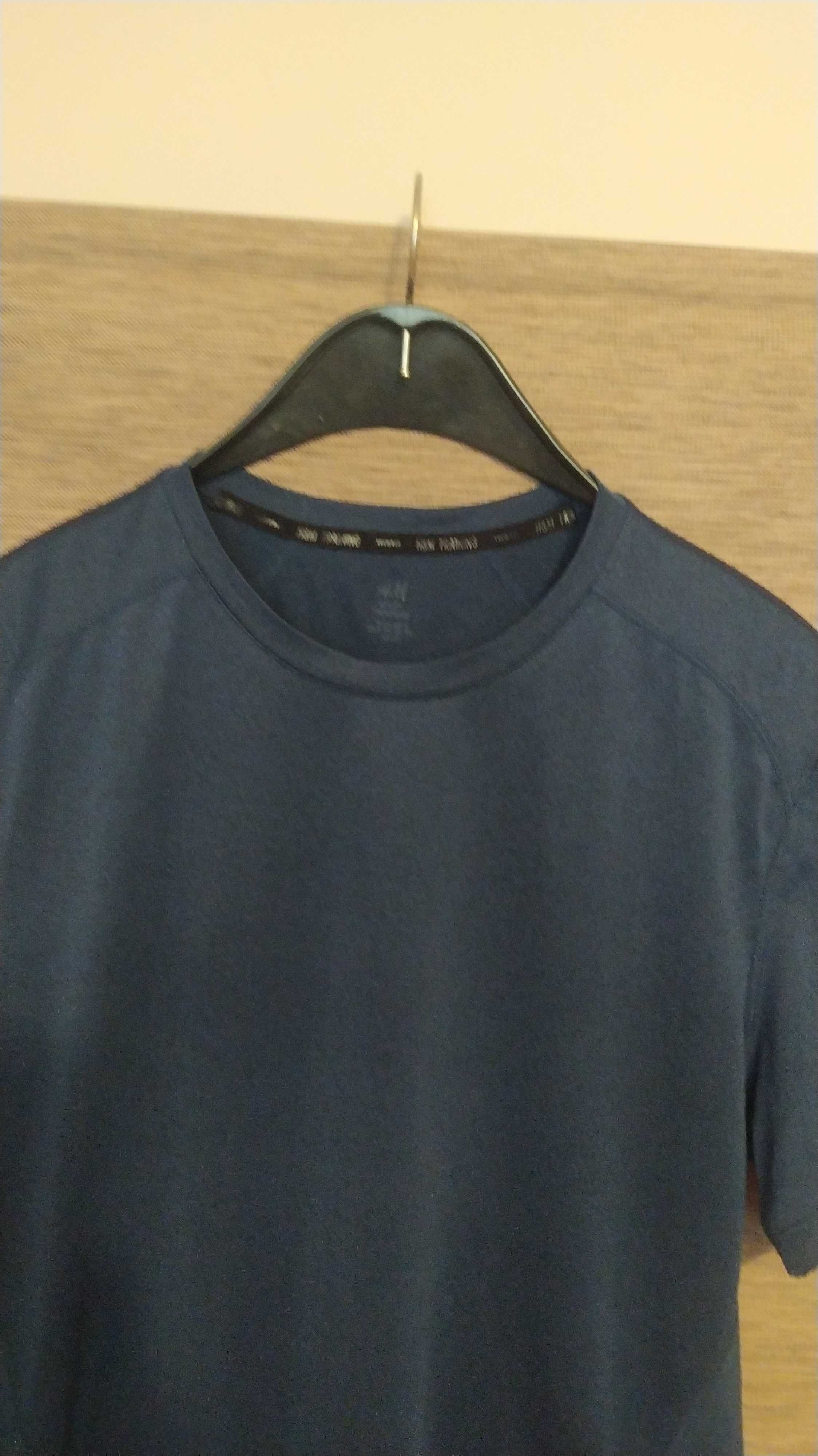 T-Shirt koszulka sportowa chłopięca rozmiar S ciemno niebieska H&M