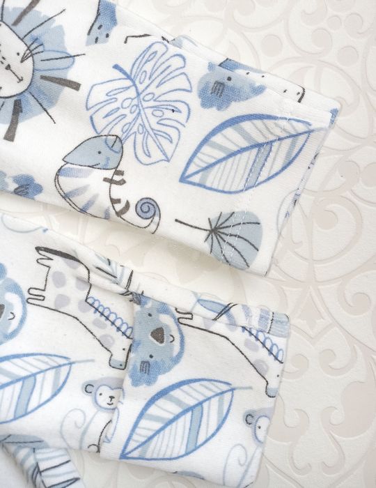 Чоловічок з голубим принтом 3-6 місяців 68 розмір