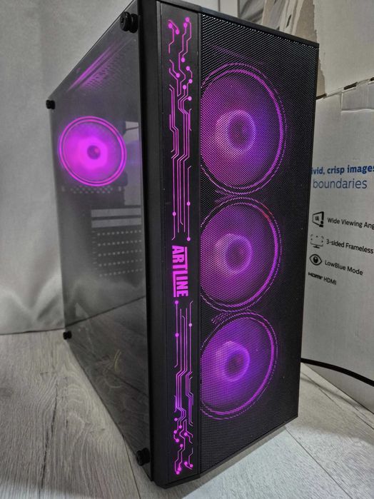 ATX корпус QUBE Breeze ARGB (4x120mm FAN) з класним продувом. Trade-in