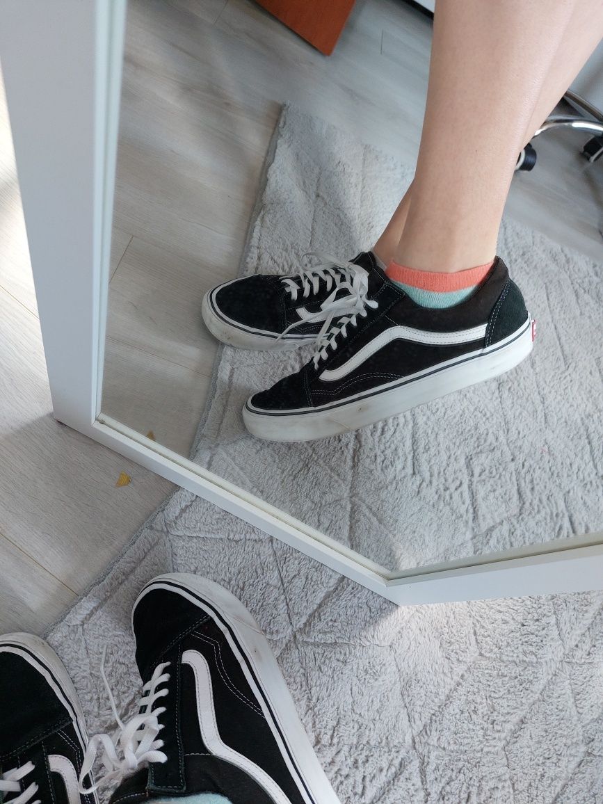 Buty Vansy czarno białe