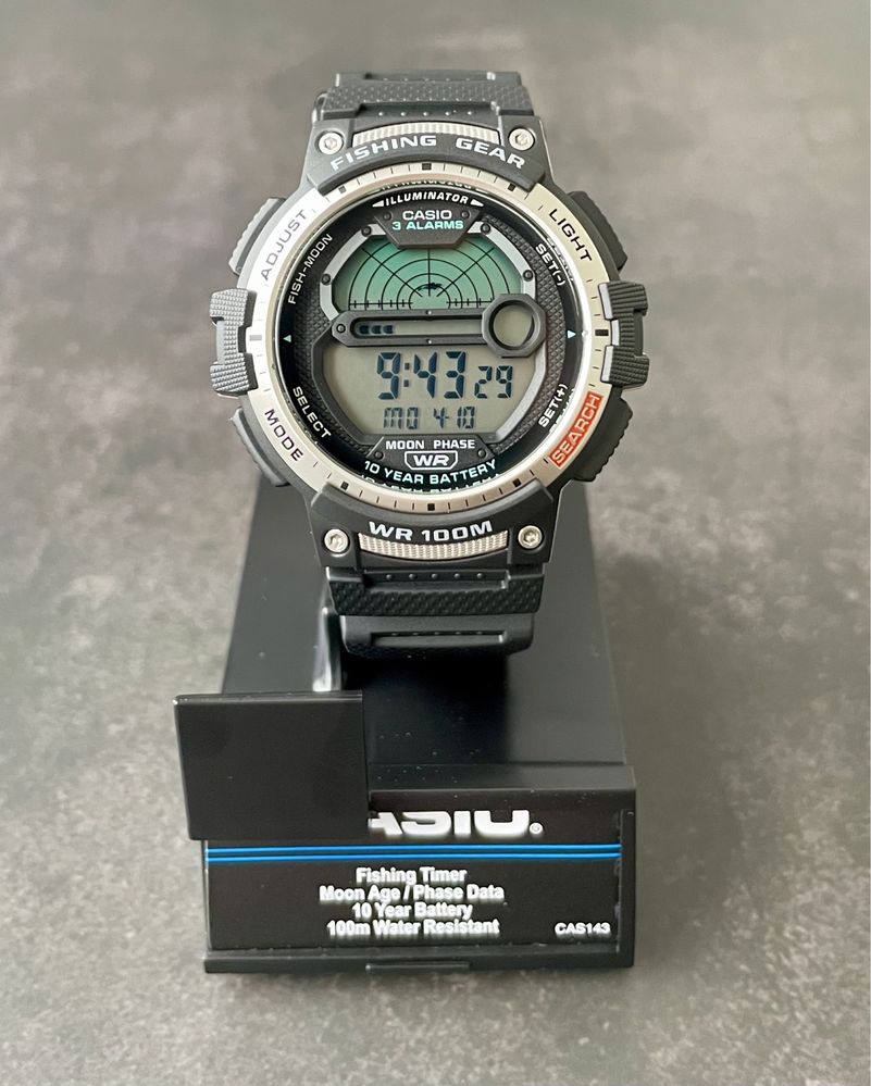 Годинник Casio WS-1200H-1A новий оригінал fishing timer для риболовлі
