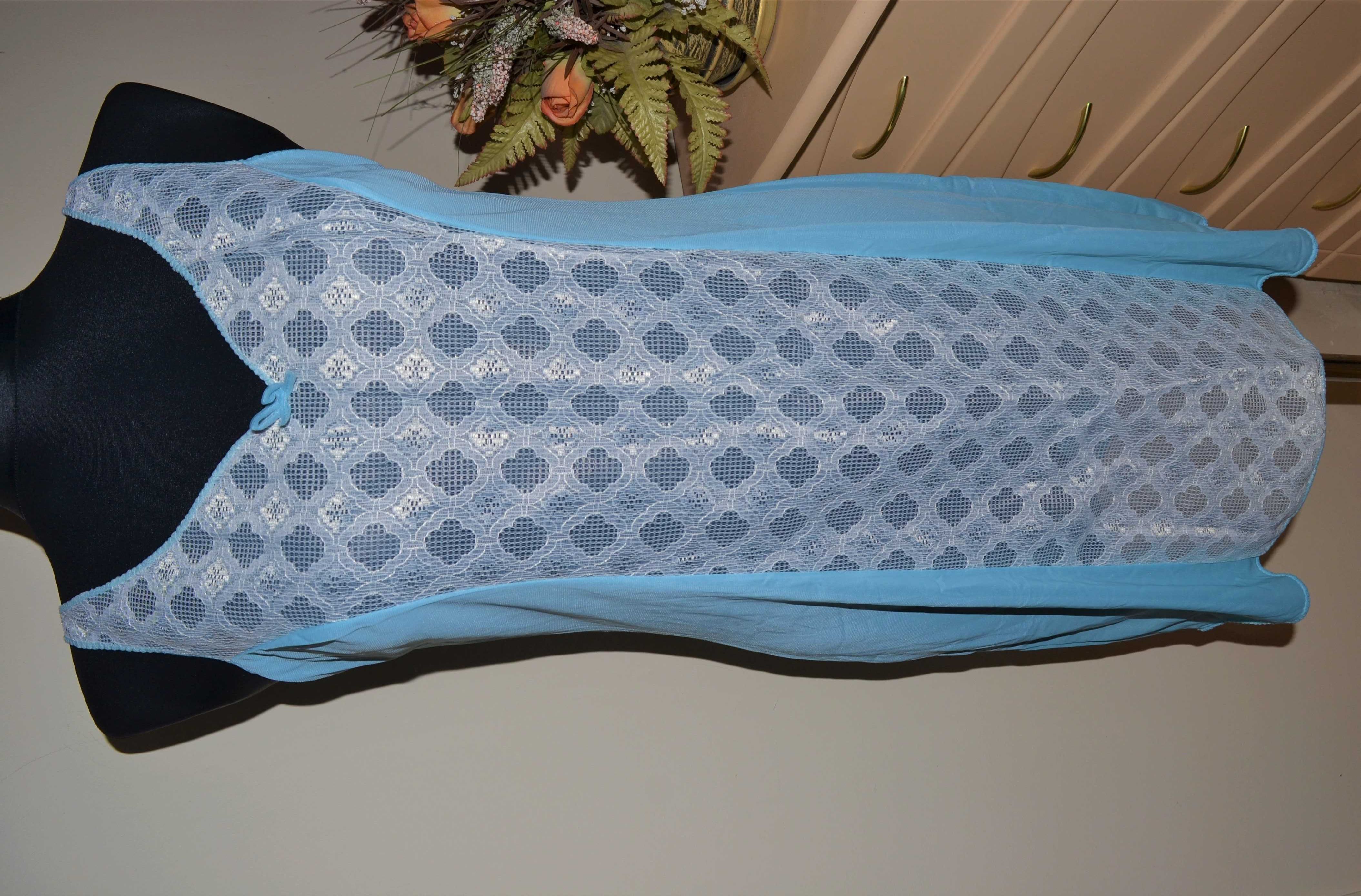 28^ vintage PRL halka koszulka nylon 44/46