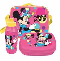 Обеденный набор Disney Minnie Mouse: Ланч-бокс, бутылочка, сумочка 3в1