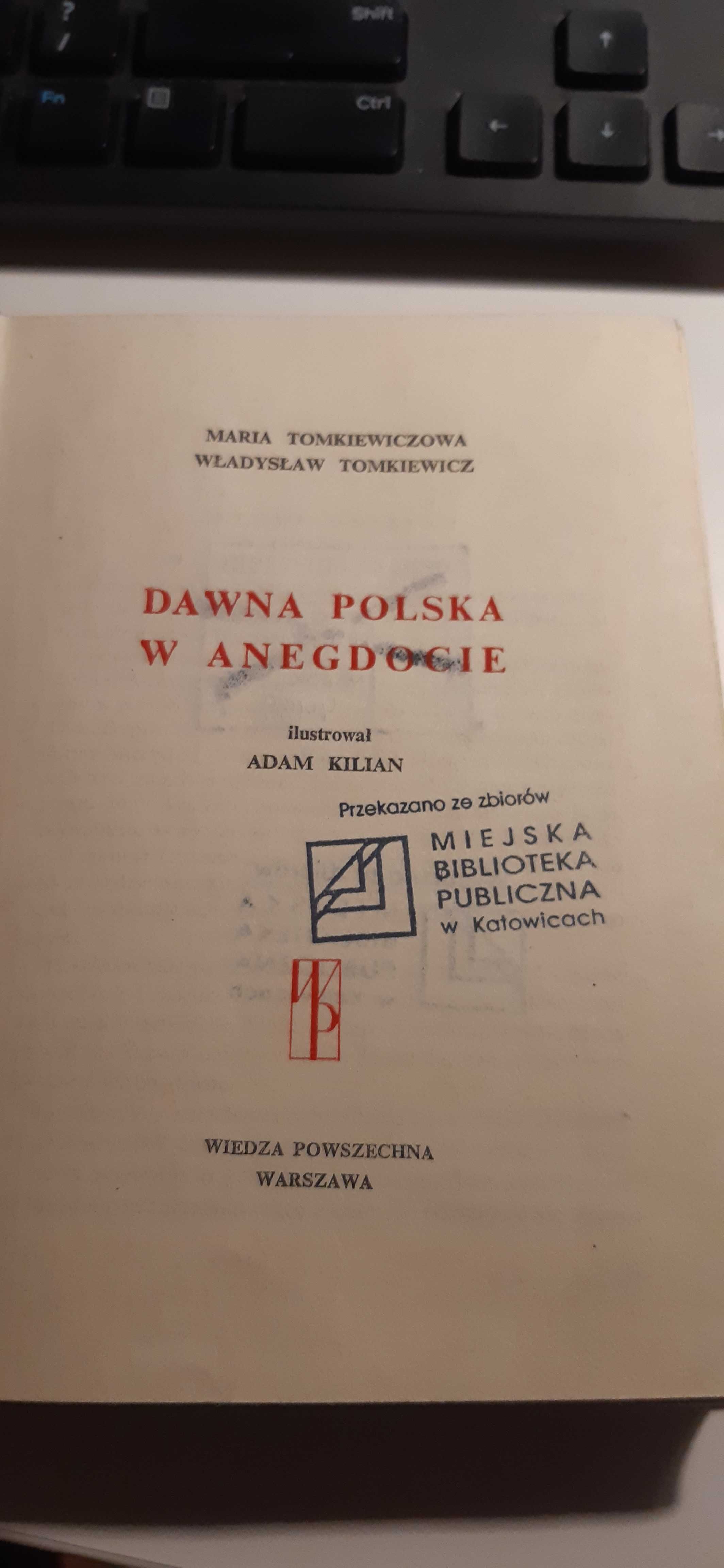 stara książka dawna polska w anegdocie 1973r.