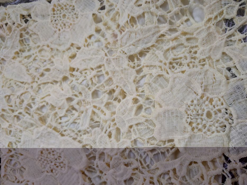 Żółta elegancka sukienka z tunika 98 104 cm koronką luźny rękaw