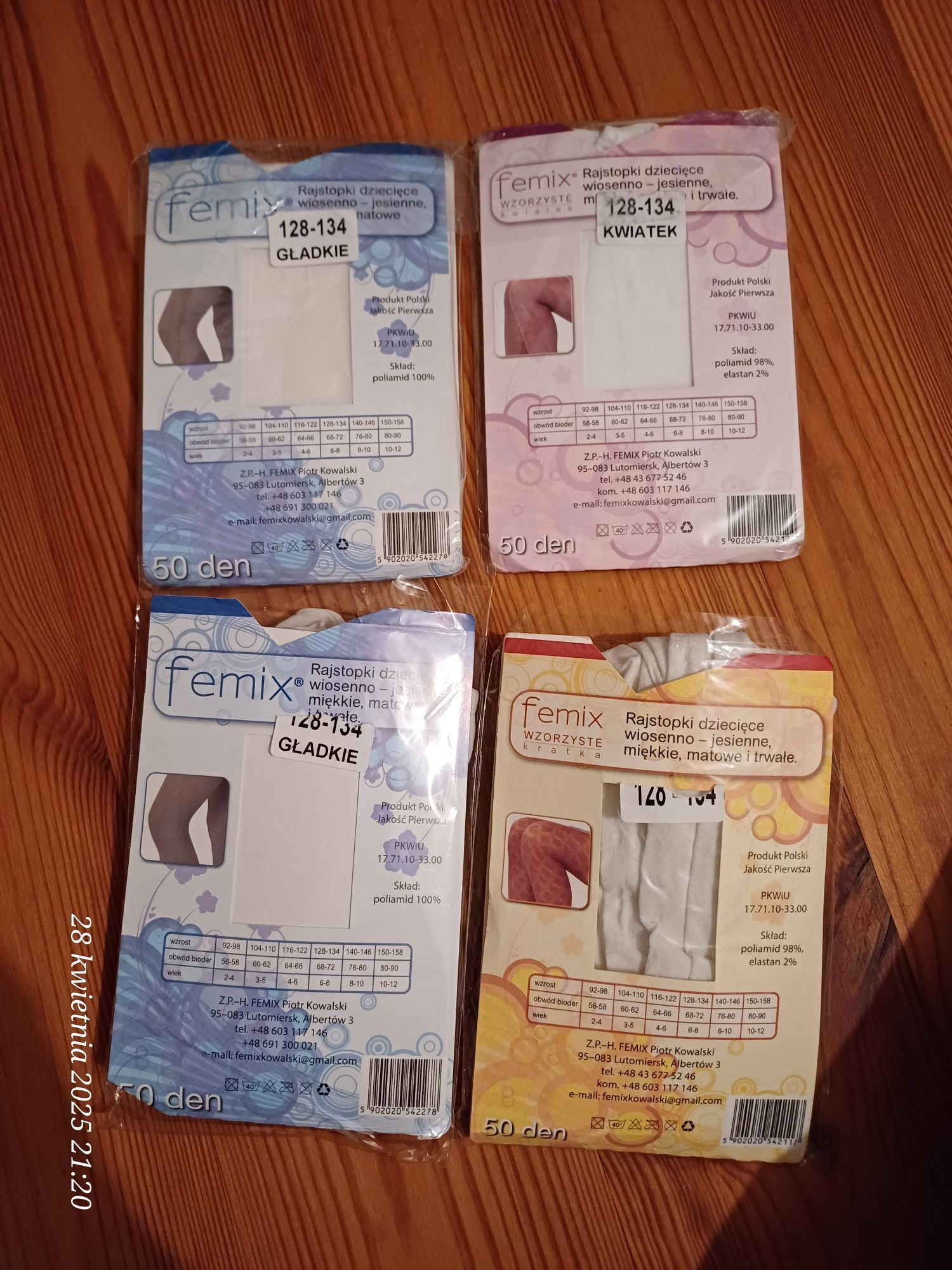 Rajstopki femix 128-134 nowe