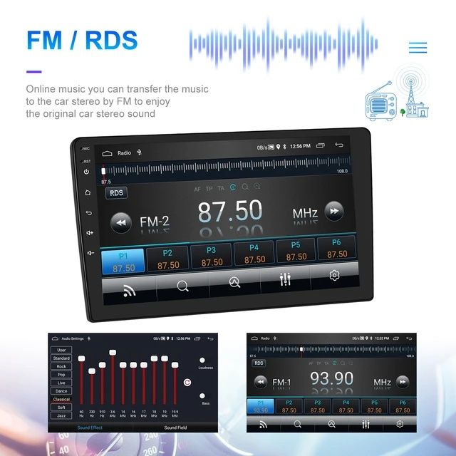 Rádio android toyota Avensis 2/64GB GPS WIFI RDS CARPLAY novo