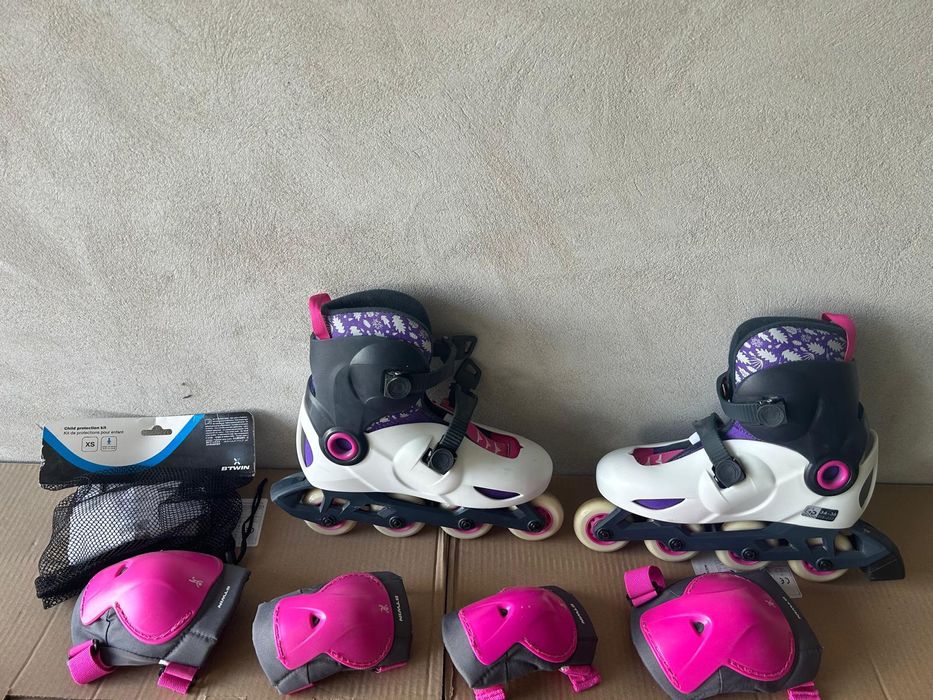 Rolki dziecięce rozmiar 34 36 stan idealny