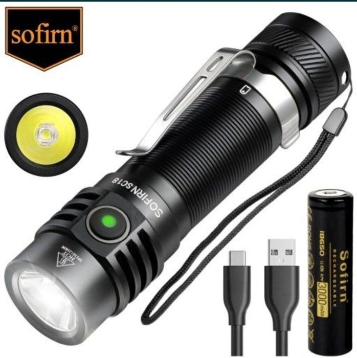 Latarka Sofirn SC18 + akumulator 18650 /Wysyłam natychmiast z Polski