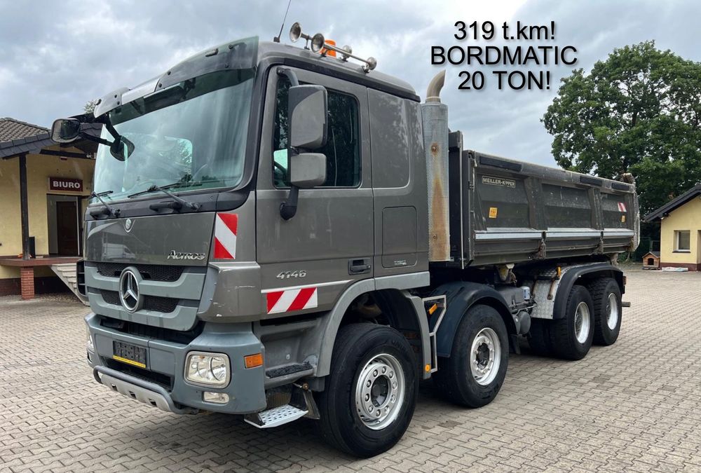 Mercedes-Benz 4146 ACTROS MP3 wywrotka 8x4, 3-str. MEILLER, BORDMATIC, 20 ton, 319 t.km.  wywrotka 8x4, 3-str. MEILLER, BORDMATIC, 20 TON, 319 t.km.!
