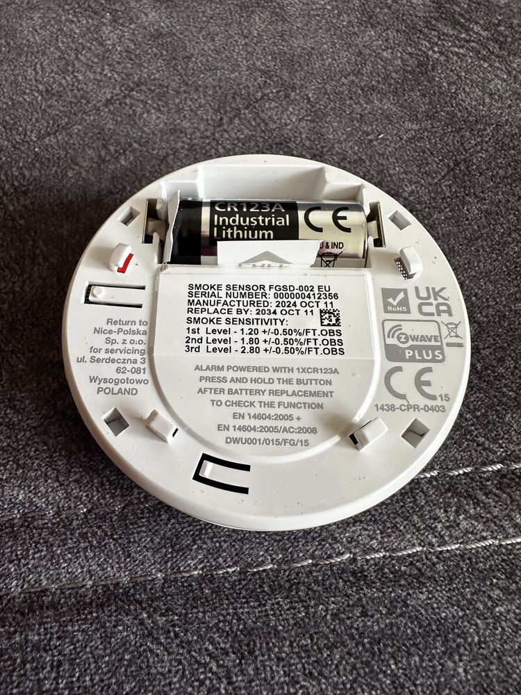 Датчик задимлення Fibaro Smoke Sensor