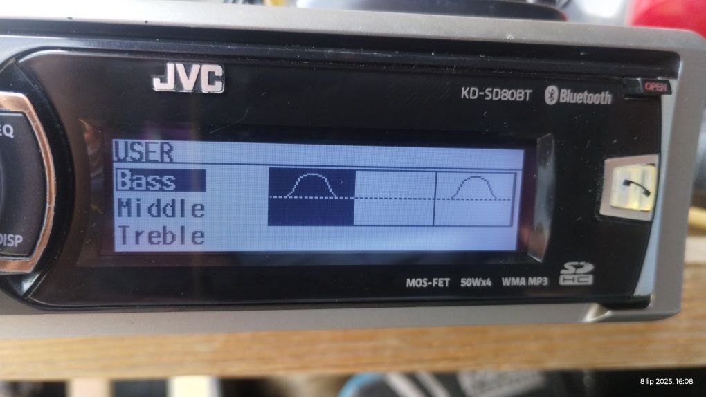 Radio JVC KD-SD80BT bluetooth USB CD Aux pilot mikrofon
