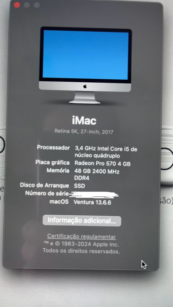 Troco/vendo iMac 27” 2017 48gb Ram Retina 5k
