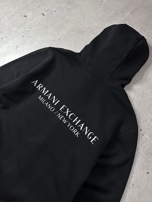 Armani Exchange Black Hoodie Original чоловіче худі кофта армані