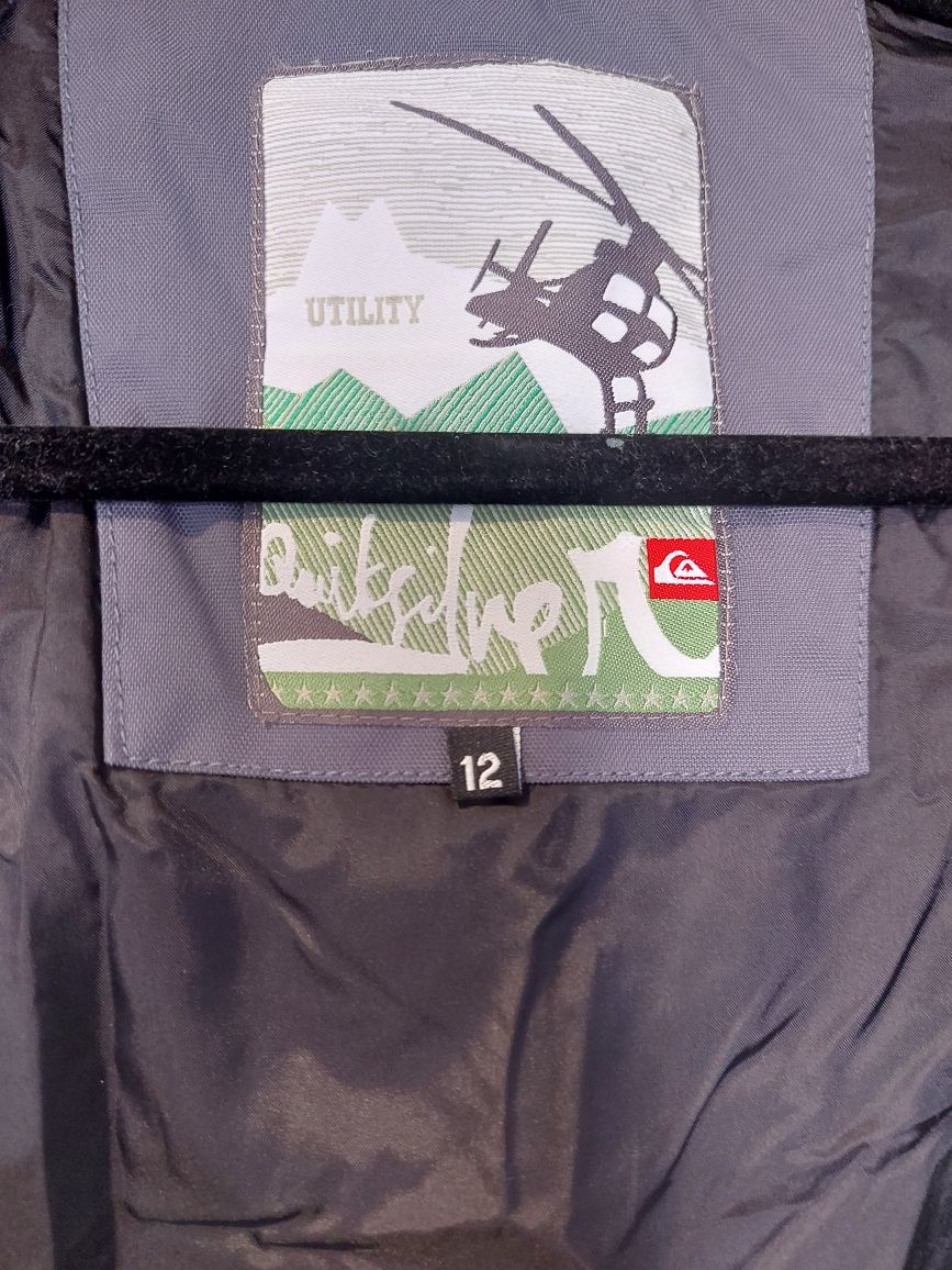 Blusão da Quiksilver - 12 Anos Cinzento Metalizado.
