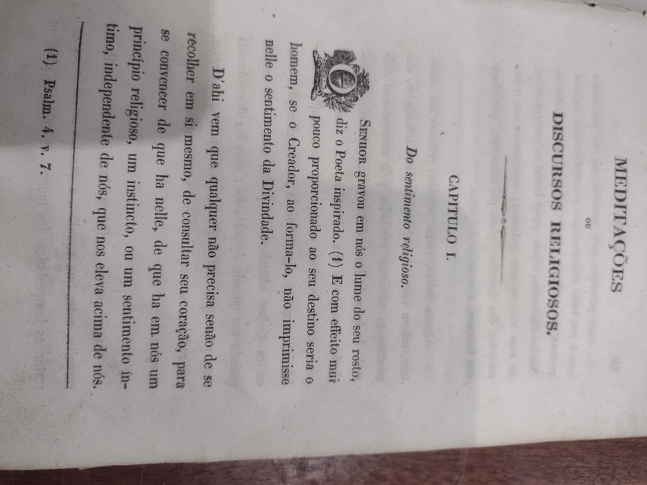 Meditações ou Discursos Religiosos 1842 José J. Rodrigues de Bastos