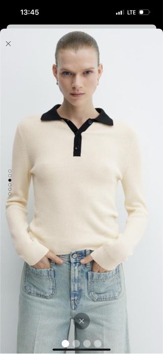 Кофта поло mango xs s