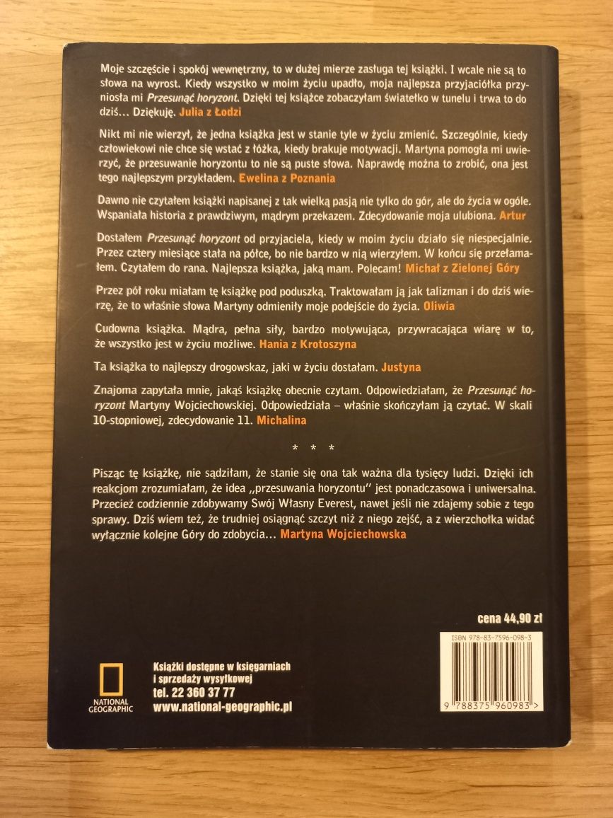 Przesunąć horyzont Martyna Wojciechowska wyd. National Geographic