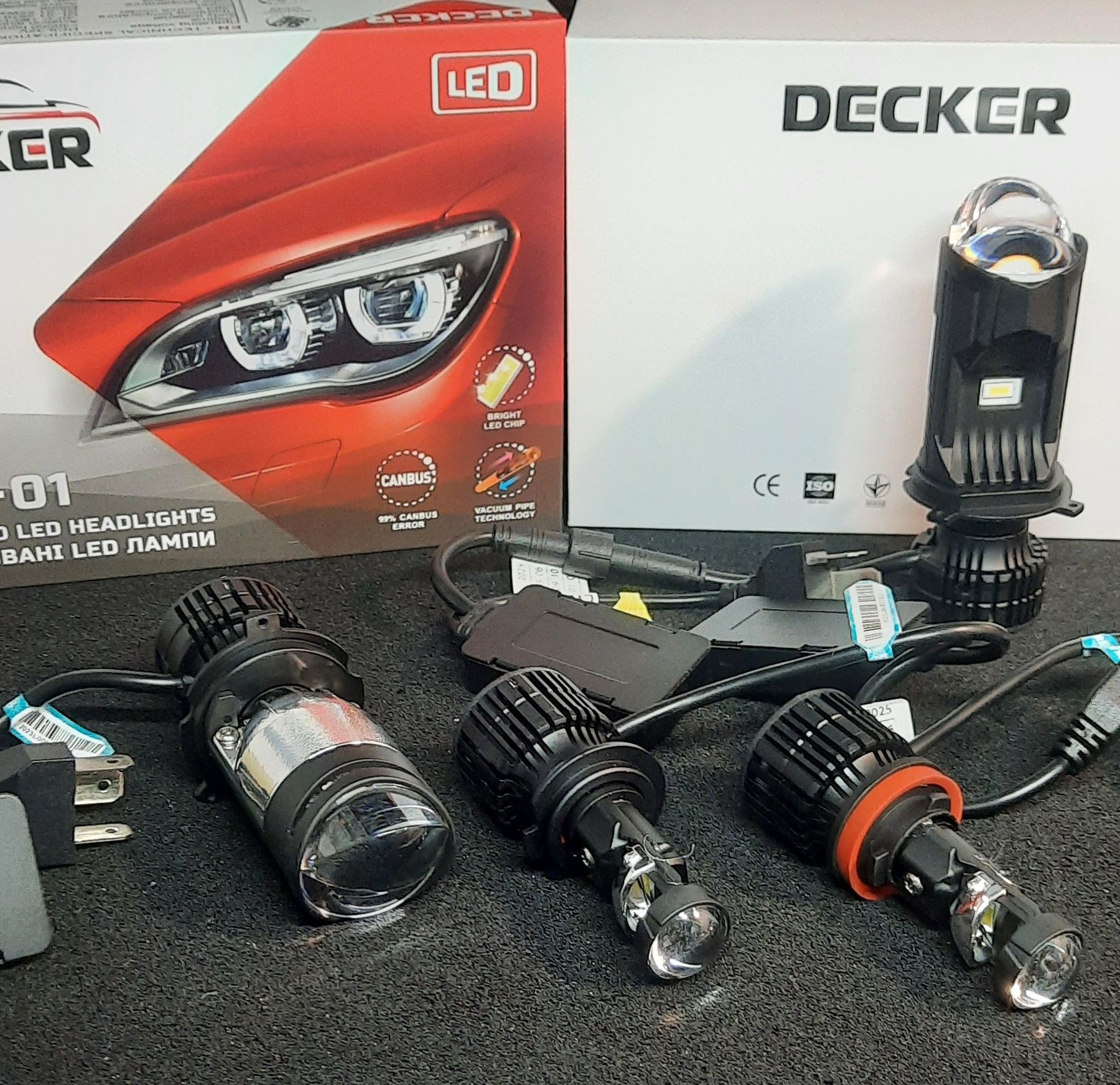 Міні лінза Decker GL-01 PRO LED H11/ НВ3/HB4/Новинка/55Вт/6000K /9-32V