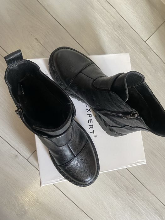 Зимові шкіряні ботинки чоботи шкіра Шкіряні сапоги челсі 38 р