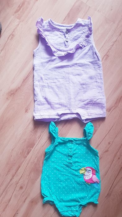 Bawełniane body kombinezon dziewczęcy marki Pepco/ Carter's 12miesięcy