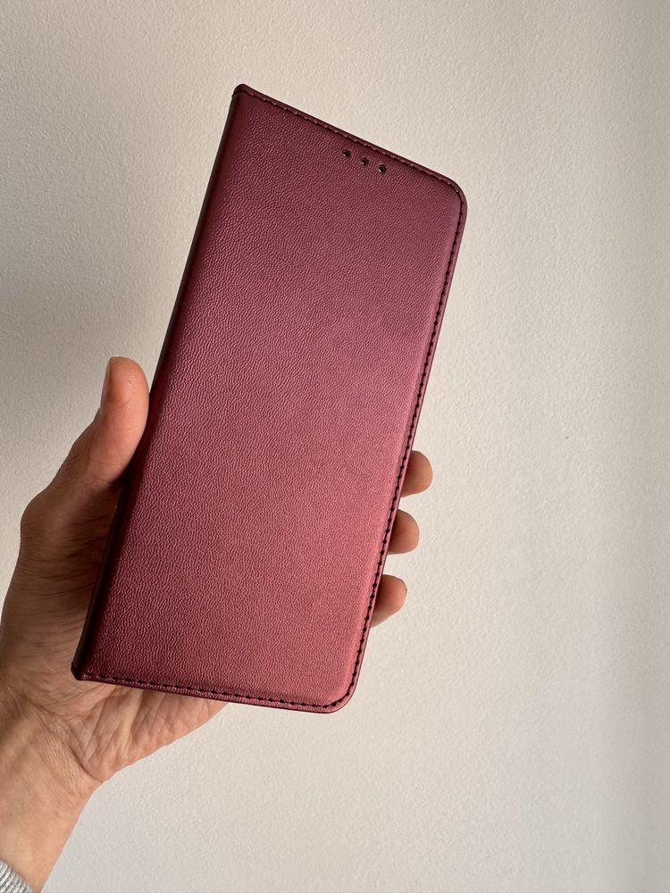 Etui Zamykane Burgundowe do Xiaomi Redmi 14C / POCO C75 / redmi A4