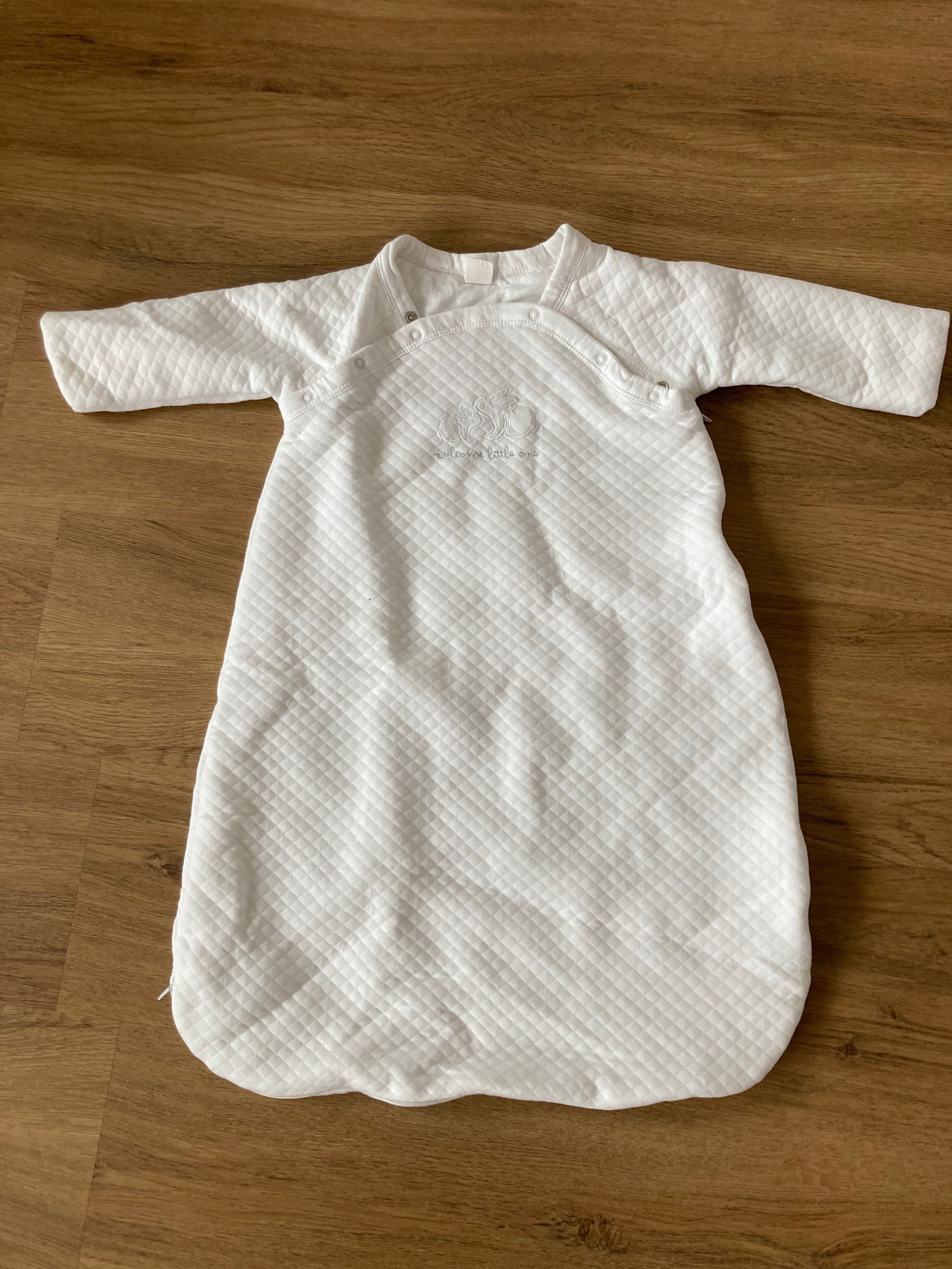 Śpiworek kombinezon pidżama cool club 0-6 miesięcy 60 68 biały chrzest